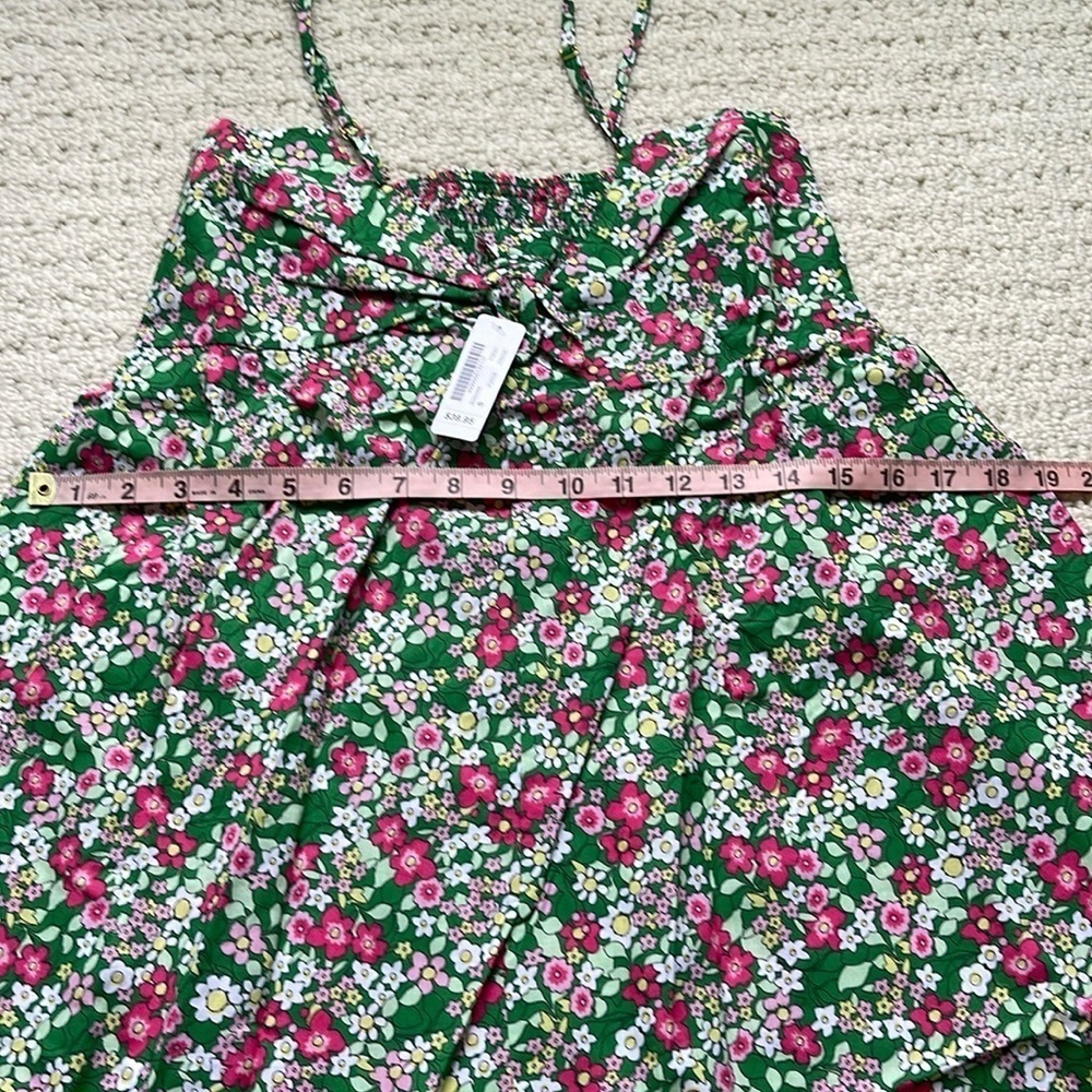 La Vie en Rose Aqua NWT Sleeveless Floral Babydoll Dress Size Small NEW - Picture 10 of 12